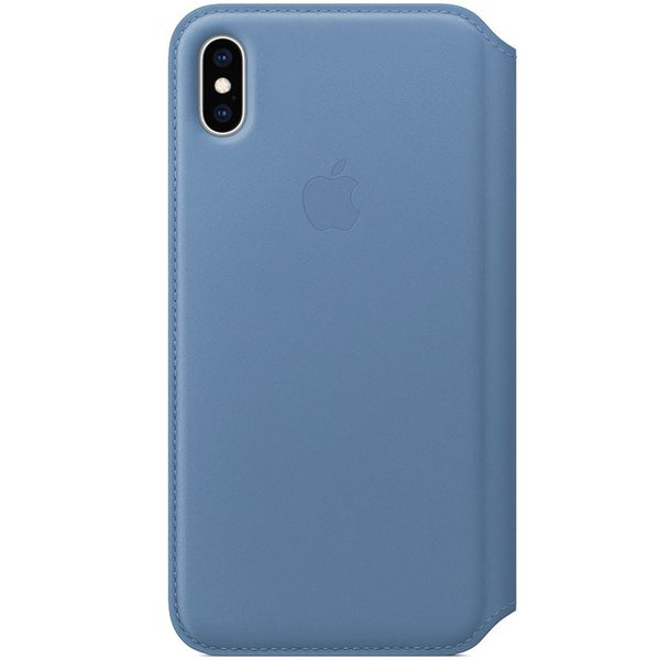 Apple Leather Folio Klapphülle Cornflower für das iPhone Xs Max