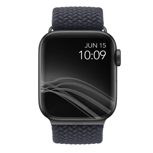 Uniq Aspen Geflochtenes Armband für das  Apple Watch Series 1 t/m 11 / SE / Ultra (44/45/46/49 mm) - Granite Grey