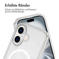 imoshion Sparkle Back Cover mit MagSafe für das Apple iPhone 16 - Glitzer Transparent