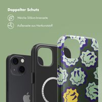 Selencia Vivid Rückabdeckung mit MagSafe Apple iPhone 13 - Wavy Smiley Green