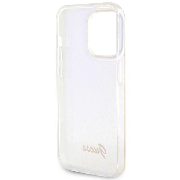 Guess Faceted Mirror Back Cover für das iPhone 15 Pro - Blau