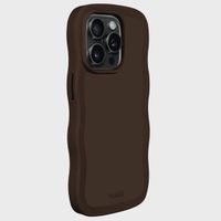 Holdit Wavy Case für das iPhone 15 Pro - Chocolate