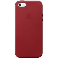 Apple Schwarzes Leder-Case Apple iPhone SE (2016) / 5 / 5s - Red