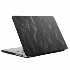 Selencia Cover mit Samtoberfläche das Apple MacBook Air 15 Zoll (2023 / 2024 M3 chip / 2025 M4 chip) - A2941 / A3114 / A3241 - Schwarz