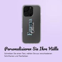 Personalisierte Hülle mit Namen iPhone 16 Pro - Transparent