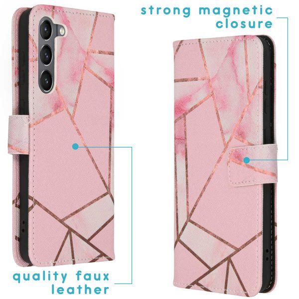 imoshion Design TPU Klapphülle für das Samsung Galaxy S23 Plus - Pink Graphic