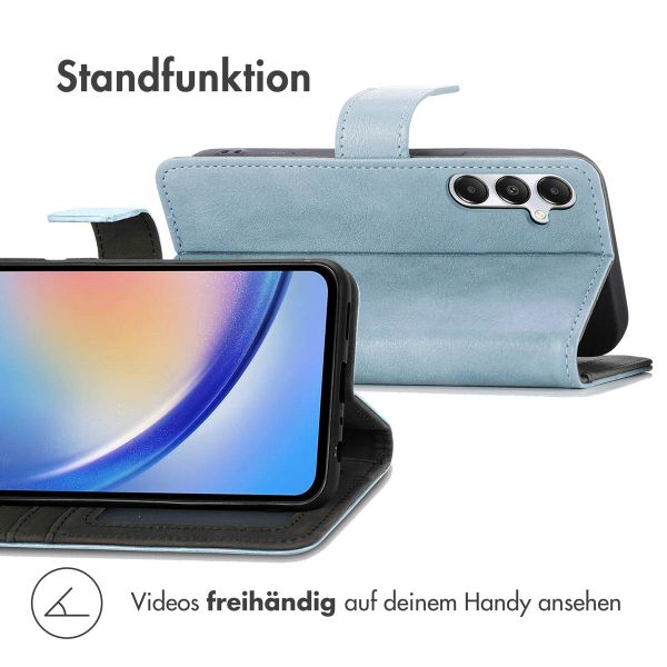 imoshion Luxuriöse Klapphülle Samsung Galaxy A35 - Hellblau