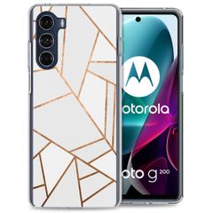 imoshion Design Hülle für das Motorola Moto G200 - White Graphic