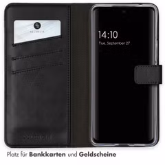 Selencia Echtleder Klapphülle Samsung Galaxy A53 - Schwarz