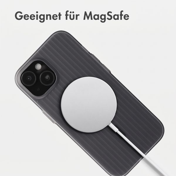 Accezz Lite Backcover mit MagSafe | Fluted | Apple iPhone 15 - Grau