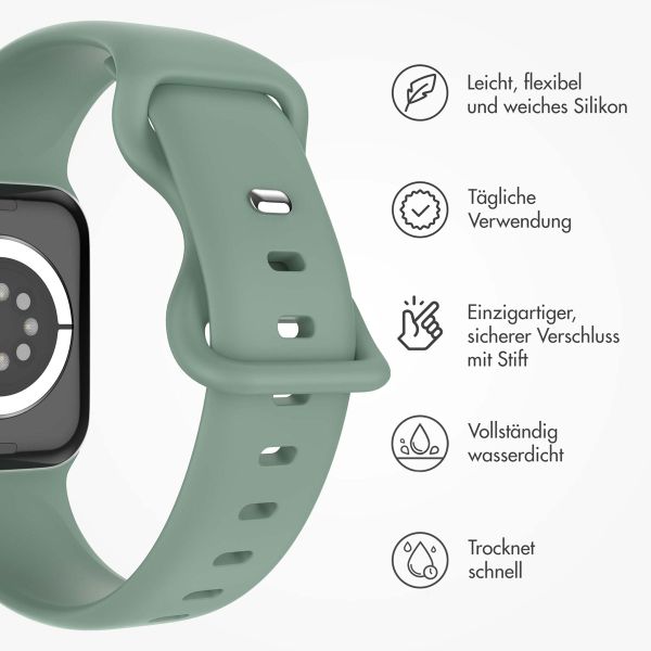 imoshion Silikonband⁺ für die Apple Watch Series 1 bis 10 / SE / Ultra (2) (44/45/46/49 mm) - Pine - Größe M/L