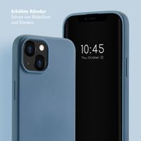 Selencia Back Cover mit luxuriöser Handschlaufe für das iPhone 13 - Blau