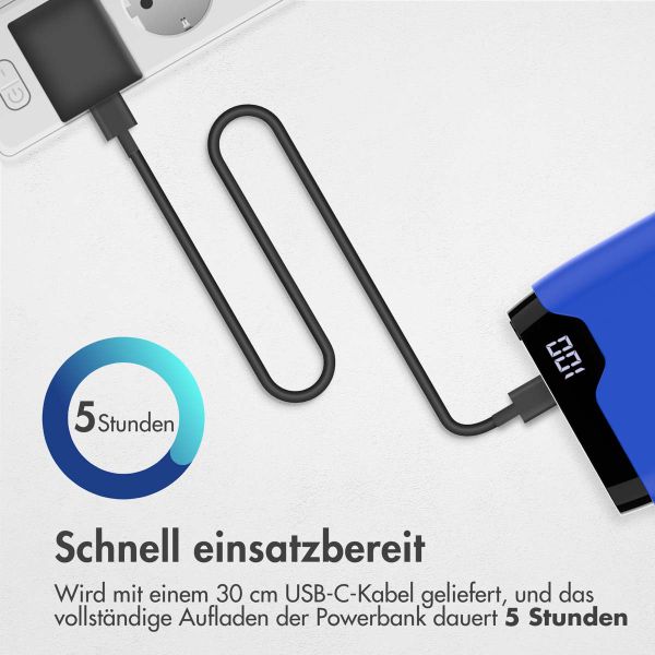 imoshion Powerbank - 20.000 mAh - Schnelles Aufladen und Power Delivery - Cobalt Blue