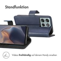 imoshion Luxuriöse Klapphülle Motorola Moto G86 Power - Dunkelblau