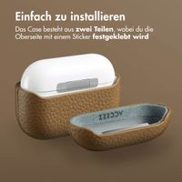 Accezz Echtes Leder Case Apple AirPods Pro - Taupe