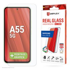 Displex Bildschirmschutzfolie Real Glass + Case Samsung Galaxy A55 - Transparent