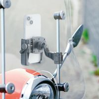 Lampa Smart Scooter Grip - Telefonhalter Motorroller - Spiegel- und Windschutzscheibenbefestigung - Schwarz
