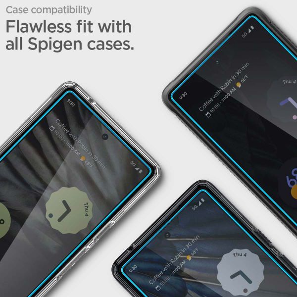 Spigen GLAStR Fit Displayschutzfolie  + Applicator 2-pack für das Google Pixel 7a