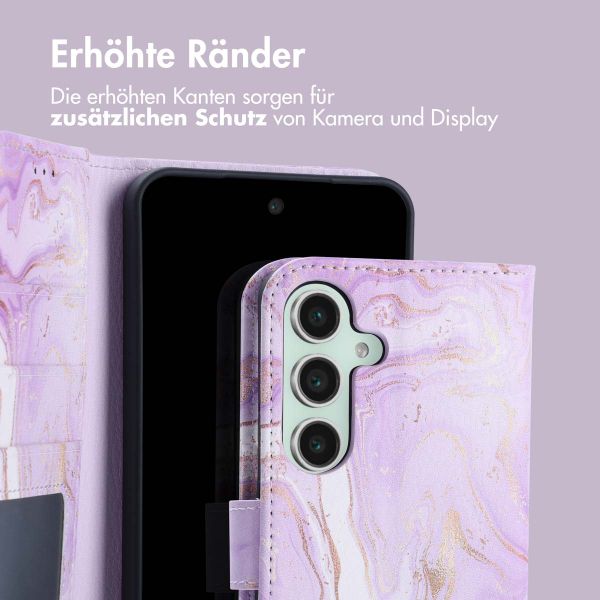 imoshion Design Klapphülle für das Samsung Galaxy S25 - Purple Marble