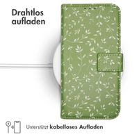 imoshion Design Klapphülle für das Samsung Galaxy S25 - Green Flowers