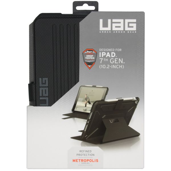 UAG Metropolis Klapphülle Schwarz iPad 9 (2021) 10.2 Zoll / iPad 8 (2020) 10.2 Zoll / iPad 7 (2019) 10.2 Zoll 