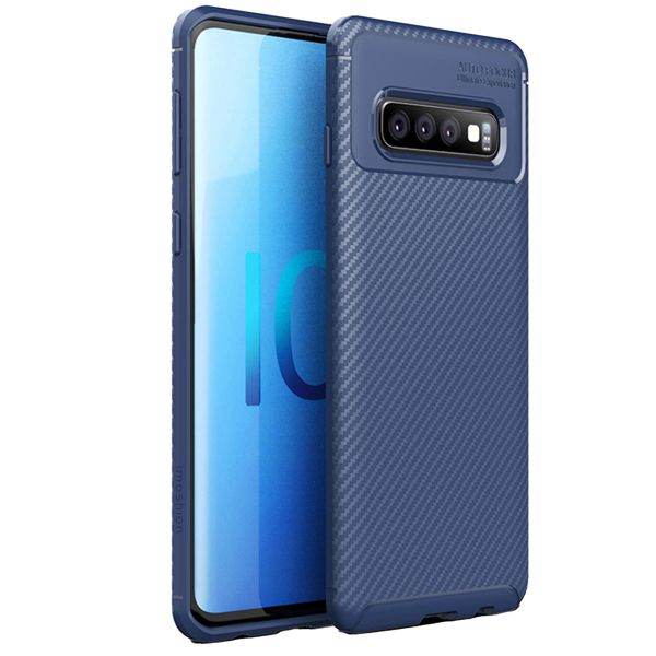 imoshion Carbon-Hülle für das Samsung Galaxy S10 - Blau