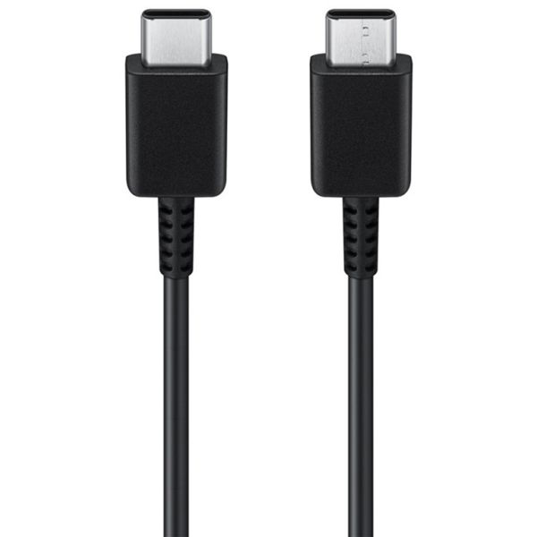 Samsung Original USB-C-zu-USB-C-Kabel - 1.8 meter - 25 Watt - Schwarz + Original Fast Charging Adapter USB-C Oplader - in Fabrikverpackung - 25 Watt - Schwarz