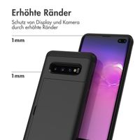 imoshion Backcover mit Kartenfach für das Samsung Galaxy S10 Plus - Schwarz