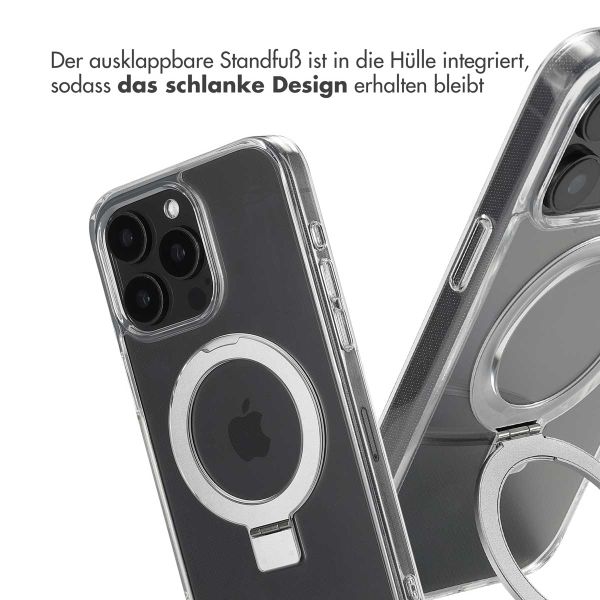 Accezz Ring Stand Backcover mit MagSafe für das iPhone 15 Pro Max - Transparent