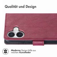 imoshion Luxuriöse Klapphülle Apple iPhone 16 - Bordeaux