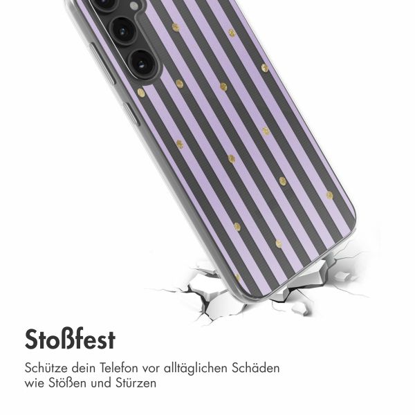 imoshion  Design Hülle für das Samsung Galaxy S23 FE - Sparkle Lines Lavender