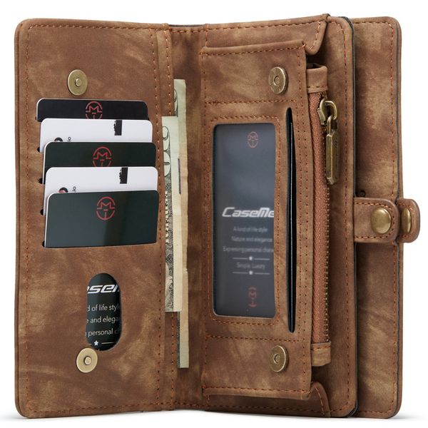 CaseMe Luxuriöse 2-in-1-Portemonnaie-Klapphülle Leder Samsung Galaxy S21