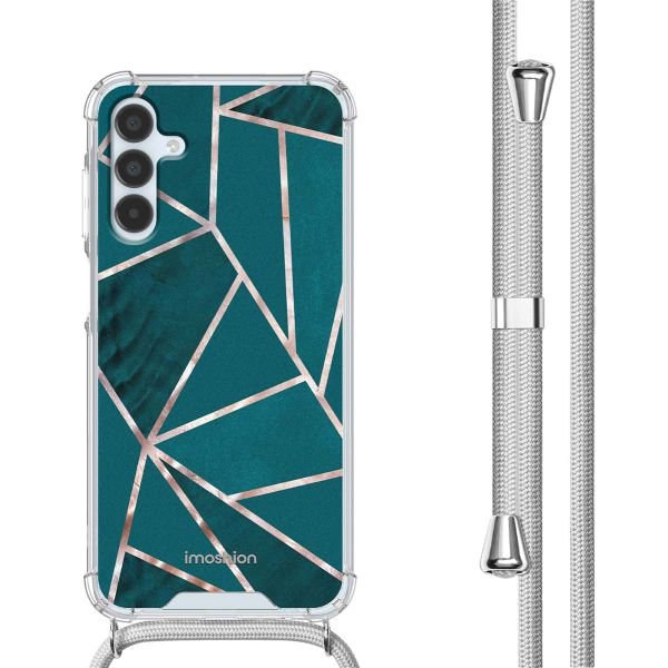 imoshion Design Hülle mit Band für das Samsung Galaxy A15 (5G/4G) - Petrol Green Graphic