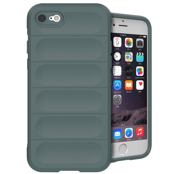 imoshion EasyGrip Back Cover für das iPhone SE (2022 / 2020) / 8 / 7 - Dunkelgrün