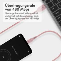 imoshion Braided USB-C-zu-USB Kabel - 2 Meter - Rosa