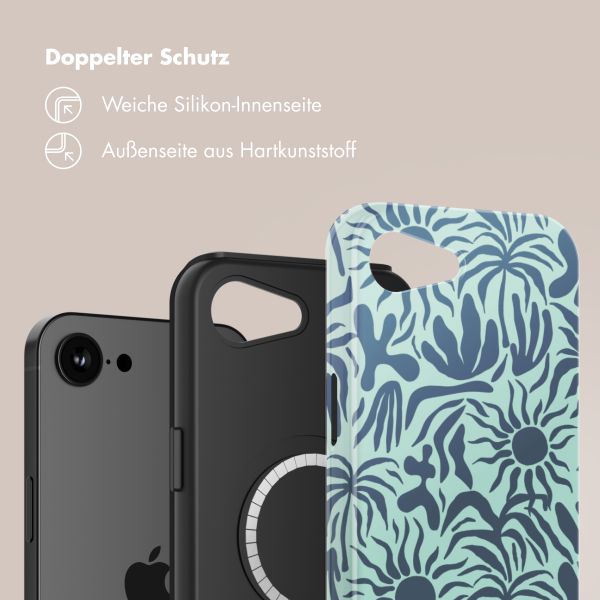 Selencia Vivid Rückabdeckung mit MagSafe Apple iPhone 16e - Tropical Vibes Light Blue