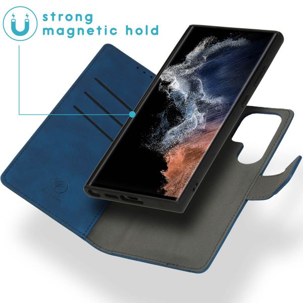 imoshion Entfernbare 2-1 Luxus Klapphülle Samsung Galaxy S23 Ultra - Blau