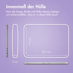 imoshion Fluffy Laptop Hülle 13-14 Zoll - Laptop Sleeve - Leopard Lilac