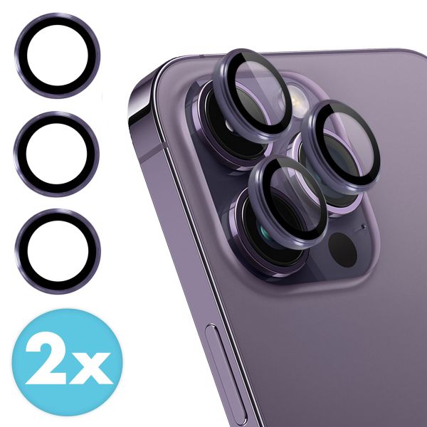 imoshion ﻿2er-Pack Objektivschutz für Kamera für das iPhone 14 Pro / 14 Pro Max - Violett