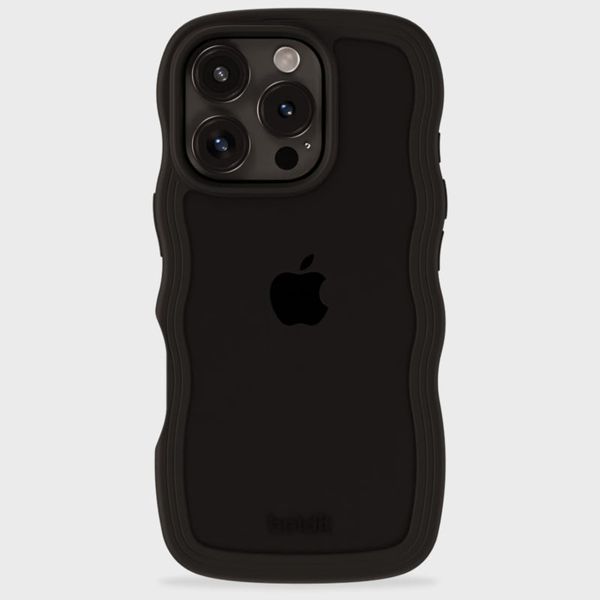 Holdit Wavy Case für das Apple iPhone 16 Pro - Black / Transparent