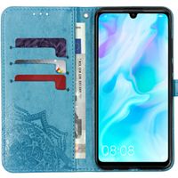 Mandala Klapphülle Blau für das Huawei P30 Lite