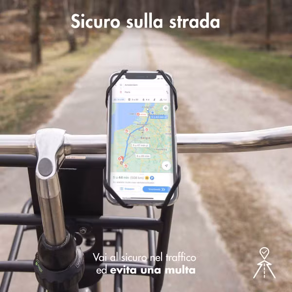 imoshion Silikon-Fahrrad-Handyhalterung - Universal - Schwarz