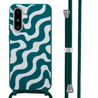 imoshion Silikonhülle design mit Band Samsung Galaxy A36 / A56 - Petrol Green Groovy