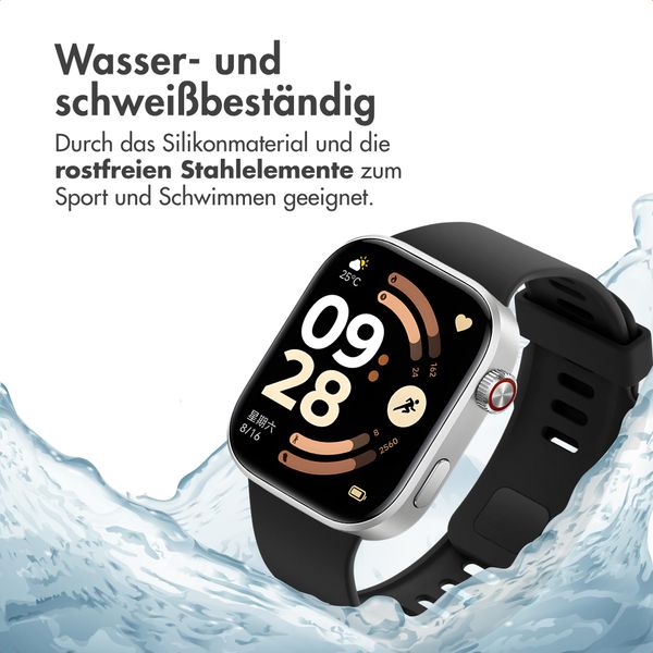 imoshion Silikonband für Xiaomi Smart Band 9 / 8 Pro / Redmi Watch 6 / 5 / 4 - Schwarz