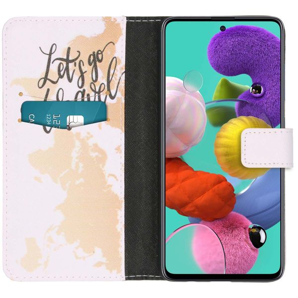 imoshion Design TPU Klapphülle Galaxy A51 - Let's Go Travel White