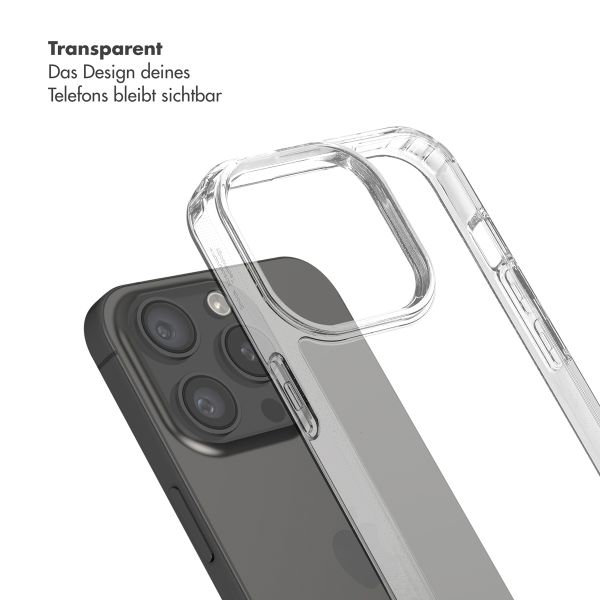 Selencia Back Cover mit abnehmbaren Haken für das iPhone 15 Pro - Transparent