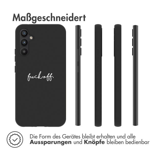 imoshion Design Hülle für das Samsung Galaxy A34 (5G) - Fuck Off - Schwarz