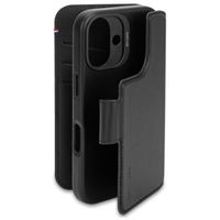 Decoded 2 in 1 Leather Klapphülle MagSafe Apple iPhone 16 - Schwarz