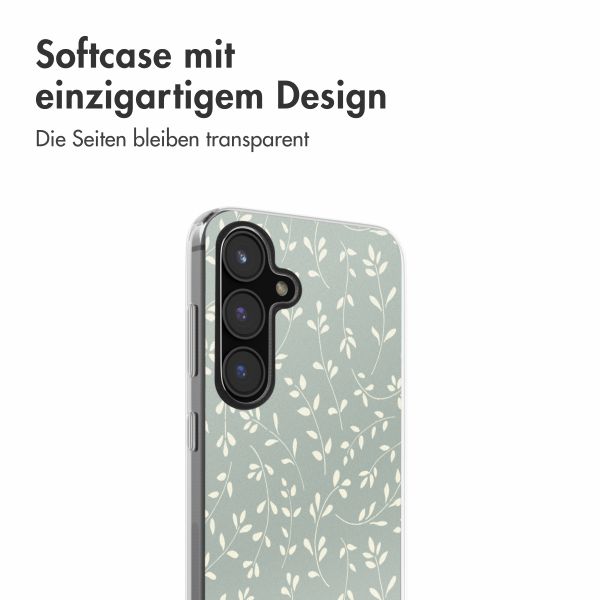 imoshion Design Hülle Samsung Galaxy S24 FE - Smoke Green Flowers