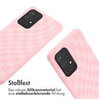 imoshion Silikonhülle design mit Band für das Samsung Galaxy A53 - Retro Pink